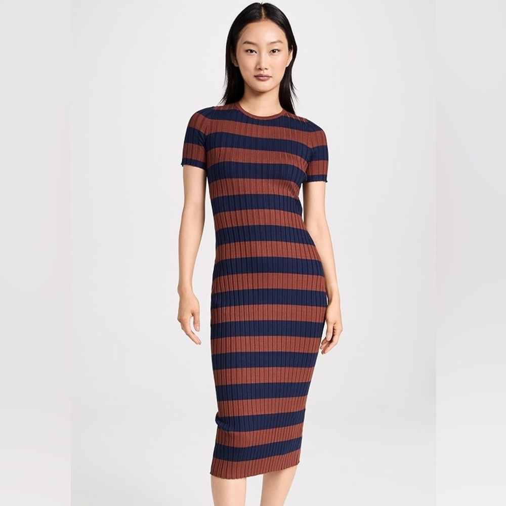Madewell Striped Knit Bodycon Midi Dress in XSmall (Never been worn)